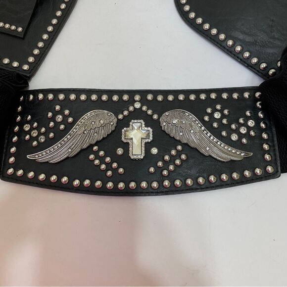 ANGEL WINGS‎ AND CROSS BELT IN BLACK main image 11